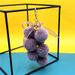 Bag Charm Creative Grape Fruit Keychain Cute Bag Plush Pendant Lace Bow Hair Ball Car Key Chain Ornaments_viptrois.com