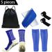 Professional Sports Training Set Non Slip Football Socks Shin Guards Calf Bandage Socks Drawstring Sports Backpack_viptrois.com