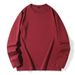 Manufacturer Wholesale Men's Pure Cotton Long Sleeve Solid Color Round Neck Versatile Trendy Autumn Casual Base Shirt_viptrois.com