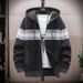 Men's Fleece-Lined Hooded Zip-Up Sweater Jacket - Casual Warm Pullover For Winter, Soft & Comfortable, Plus Size Available_viptrois.com