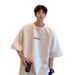 Avocado 320gt T-shirt For Men's American Suede Short Sleeved Oversized Small Neckline And 3/4 Sleeves_viptrois.com