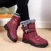 Warm women's snow boots Velcro waterproof women's boots casual women's shoes_viptrois.com