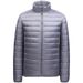 Men’s Slim Fit Down Jacket – Lightweight Stand Collar Puffer Coat | 50g White Duck Feather | Wrinkle-Resistant | Extended Sizes_viptrois.com