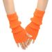 Medium to long woolen Japanese Korean autumn and winter anime dress up gloves, knitted open finger warm gloves_viptrois.com