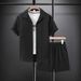 Spring And Summer New Men's Casual Suits Fashionable And Versatile Street Trend Shirts And Shorts_viptrois.com