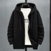 Fleece Hooded Cardigan Men's Autumn And Winter New Trendy Fashion Jacket Fattened And Enlarged Large Size Loose_viptrois.com