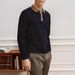 Old Money Style Men's American Autumn New Loose Casual Long Sleeve T-Shirt Base Shirt Polo Collar Top For Men_viptrois.com