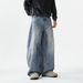 Men's Clothing Niche Vertical Stitching Silhouette Jeans Paris Style Daddy Pants_viptrois.com