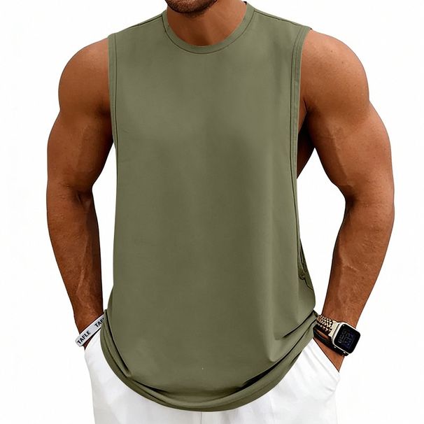 Men's Athletic Tank Top - Breathable Quick-Dry Gym Workout Shirt For Basketball & Training - Lightweight & Loose Fit Summer Sport Vest_viptrois.com