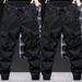 Hipster Casual Overalls Men's Hipster Loose Legs Solid Color Overalls Pants Men's Casual Pants_viptrois.com