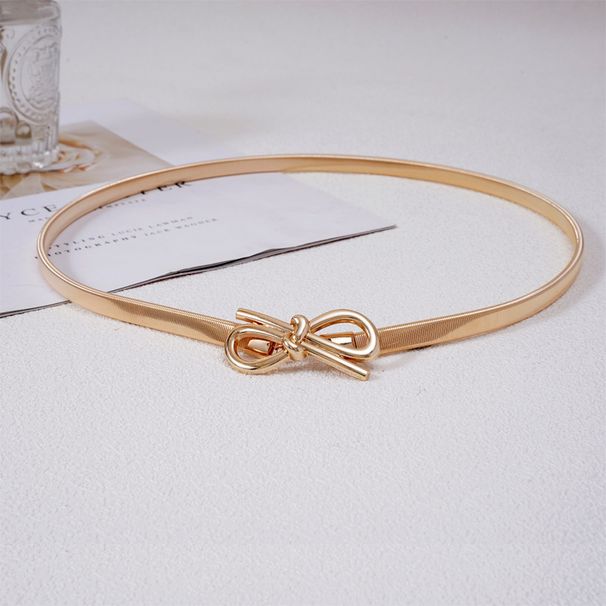 Korean Fashion Metal Waist Chain Women's Spring High-end Sensory Matching Dress Elastic Waistband Versatile Accessories_viptrois.com