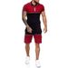 2025 New Short Sleeved Shirt Men's Summer Sports Color Blocked Casual Time_viptrois.com