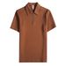 Business Casual Men's Short Sleeved Polo Shirt Turn down Collar Half Zip Breathable New Summer Style Secretly Sent_viptrois.com