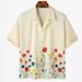 Men's Summer Fashion Black White Striped Hawaiian Beach Shirt Streetwear Casual Long Sleeve Mens Shirt_viptrois.com
