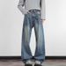 Men's Clothing & Archer0603 & Autumn/Winter New Trendy Cleanfit Fleece Lined Thick Jeans Basic Versatile Straight Leg Pants_viptrois.com