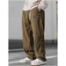 Men's Retro Casual Pants – Loose Fit Straight Leg Workwear Trousers, Streetwear Essentials For Everyday Comfort_viptrois.com