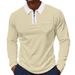 Men's Classic British Style Polo Shirt – Breathable, Moisture-Wicking, Zippered Golf T-Shirt (White/Black, Navy/White, Orange/Black & More, S-XXXL)_viptrois.com