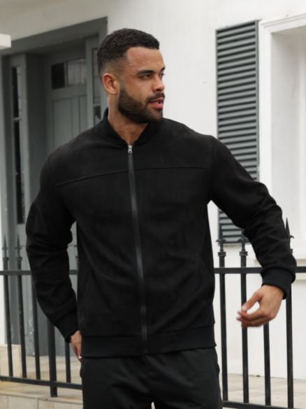 New Men's Clothing European And American Fashion And Leisure Explosion Suede Light Sweater Jacket_viptrois.com