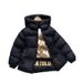Black Gold Graphene Kids Winter Coat With Cotton Filling - Warm Unisex Hooded Jacket For Boys & Girls (Sizes 100-150cm, Ages 3-8)_viptrois.com