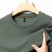 Men's Clothing Sweatshirt Round Neck Men's Fleece Sweatshirt Winter Warm Casual Pullover Long Sleeve T-Shirt Loose Fit Fashion Crewneck Top_viptrois.com