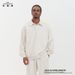 Autumn And Winter 430G Semi-open Lapel Sweater Men's Loose Top Terry Fleece Warm Retro Men's Simple Coat_viptrois.com