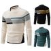 Pure In Stock And American 2024 New Autumn Winter Sweater Knitted Color Block Half Turtleneck European Size Pullover Base_viptrois.com
