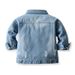 kid's clothing Autumn unisex short denim jacket for boys and girls to do old lapel hole denim long-sleeved top style_viptrois.com