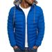 Men's Solid Color Hooded Jacket - Minimalist Winter Coat (Red/Grey/Green/Black/Navy/Blue, S-3XL)_viptrois.com