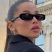 Small Frame Sunglasses New Women's Narrow Frame Retro Elliptical Sunglasses_viptrois.com