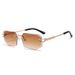 New Fashion Men's Trendy Frameless Women's Polygonal Cut Edge Sunglasses_viptrois.com