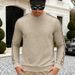 Cross-border American Spring And Autumn Basic Men's Round Neck Contrasting Color Light And Familiar Casual Versatile Thin Sweater_viptrois.com