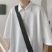 2024 Summer New Youth Solid Color Versatile Short Sleeve Hong Kong Style Waffle Polo T-Shirt_viptrois.com