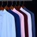 Men's Fleece-Lined Stretch Dress Shirt – Winter Warm Business Casual Shirt With Thick Inner Flannel For Office & Smart Wear_viptrois.com