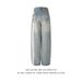 Men's Style Washed Embroidered Whiskered Jeans New Style Dancing Striped Patchwork Wide Leg Straight Trousers_viptrois.com