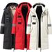 Men's Clothing Winter Long Down Coat Knee-Length Extreme Cold Weather Parka With 600FP White Duck Feather, Windproof Thickened Hooded Jacket_viptrois.com