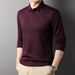 Nordmann Men's Base Layer Long Sleeve T-Shirt Polo Shirt Spring Autumn Seamless Middle-aged Dad's Business Casual Turn-down_viptrois.com