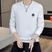 Popular Crew Neck Sweater Men's Autumn And Winter Fleece Thickened Long-sleeved Trendy Youth Bottoming Shirt_viptrois.com