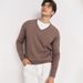 "Men's V-Neck Wool Sweater – Slim Fit Lightweight Pullover For Autumn & Winter, Business Casual Style"_viptrois.com