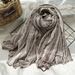 Unisex Scarf Women's striped shawl naturally wrinkled men's scarf_viptrois.com