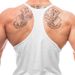 Summer Sports Fitness Vest Men's Loose Sweat-absorbing Breathable Fitness Suit Basketball Training Shows Muscle Thin Shoulder Straps_viptrois.com