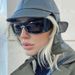 Sunglasses Ins Style Trendy Brand Cat Eye Thick Frame Y2K Internet Celebrity Concave Shape Sunglasses For Men And Women_viptrois.com