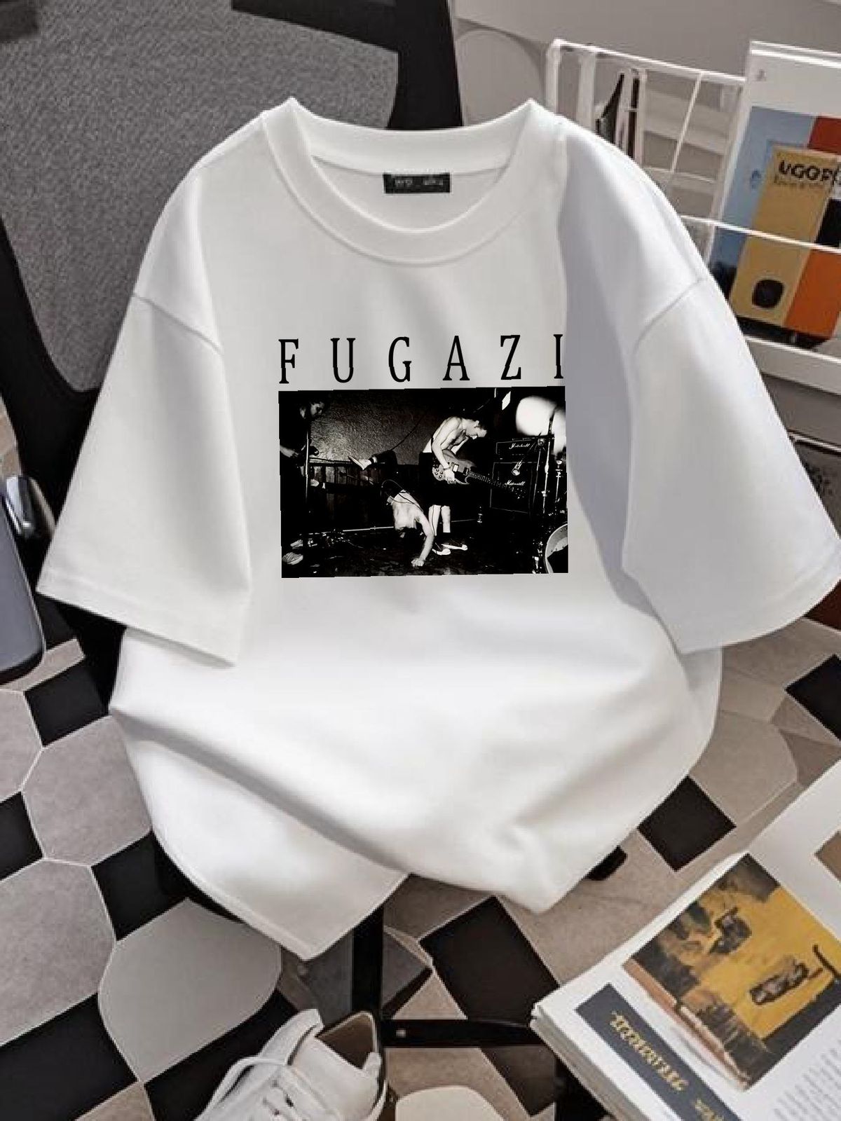 FUGAZI Rock Band Men's T Shirt Size XL Vintage Super Rare Repeater 1980 S 1990 Unisex Fashion Designer Clothes Soft Graphic Top For Everyday Wear_viptrois.com