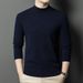 New Multi-Color Clean Version Sweater Half Turtleneck Men's Knitted Casual Base Shirt_viptrois.com