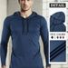 Men's Performance Hoodie - Moisture-Wicking Slim Fit Running Top For Autumn & Winter, Lightweight Quick-Dry Fitness Wear With Adjustable Hood_viptrois.com