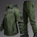 Men's Waterproof Fleece-Lined Winter Jacket With Hood - Windproof Thermal Outdoor Work Coat For Hiking, Camping & Heavy Duty_viptrois.com