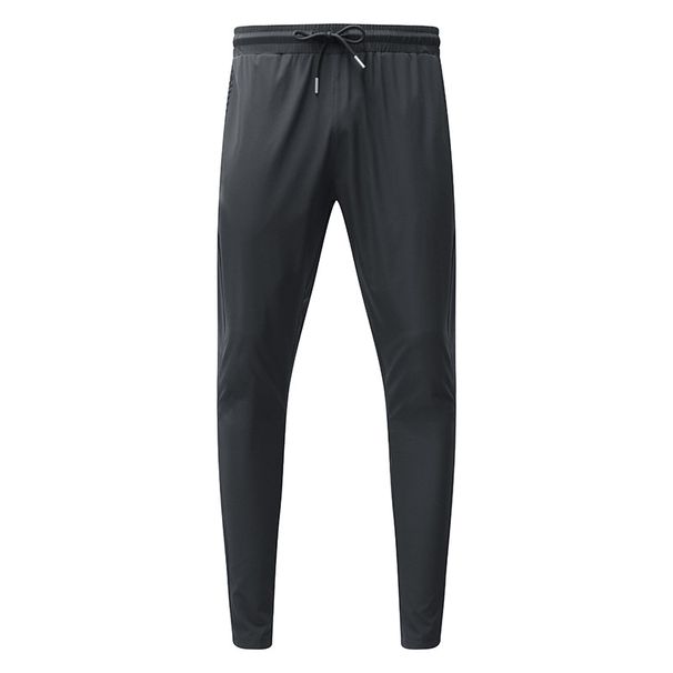 Men's Quick-Dry Nylon Running Pants – Breathable Ice Silk Workout Joggers For Gym & Summer Training – Loose Fit With 4-Way Stretch (Black/Grey/Blue)_viptrois.com
