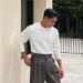 Pure Spring And Autumn High-End Korean Style Ribbed Henley Collar Knitted Long Sleeve T-Shirt For Men Commuting Casual Base_viptrois.com