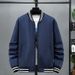 Men's Korean Style Stand Collar Jacket – Trendy Lightweight Coat | Black/Grey/Blue | Plus Size M-5XL | Urban Casual & Workwear_viptrois.com