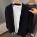 Pure Cleanfit Coffee Color V-Neck Sweater Men's Autumn Winter Lazy Style Thick Knitted Cardigan High-End Feel Jacket_viptrois.com