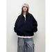 Wool Acetic Acid Blended Warm Heavy Pullover Top Half Zipper Loose Sweater Men_viptrois.com